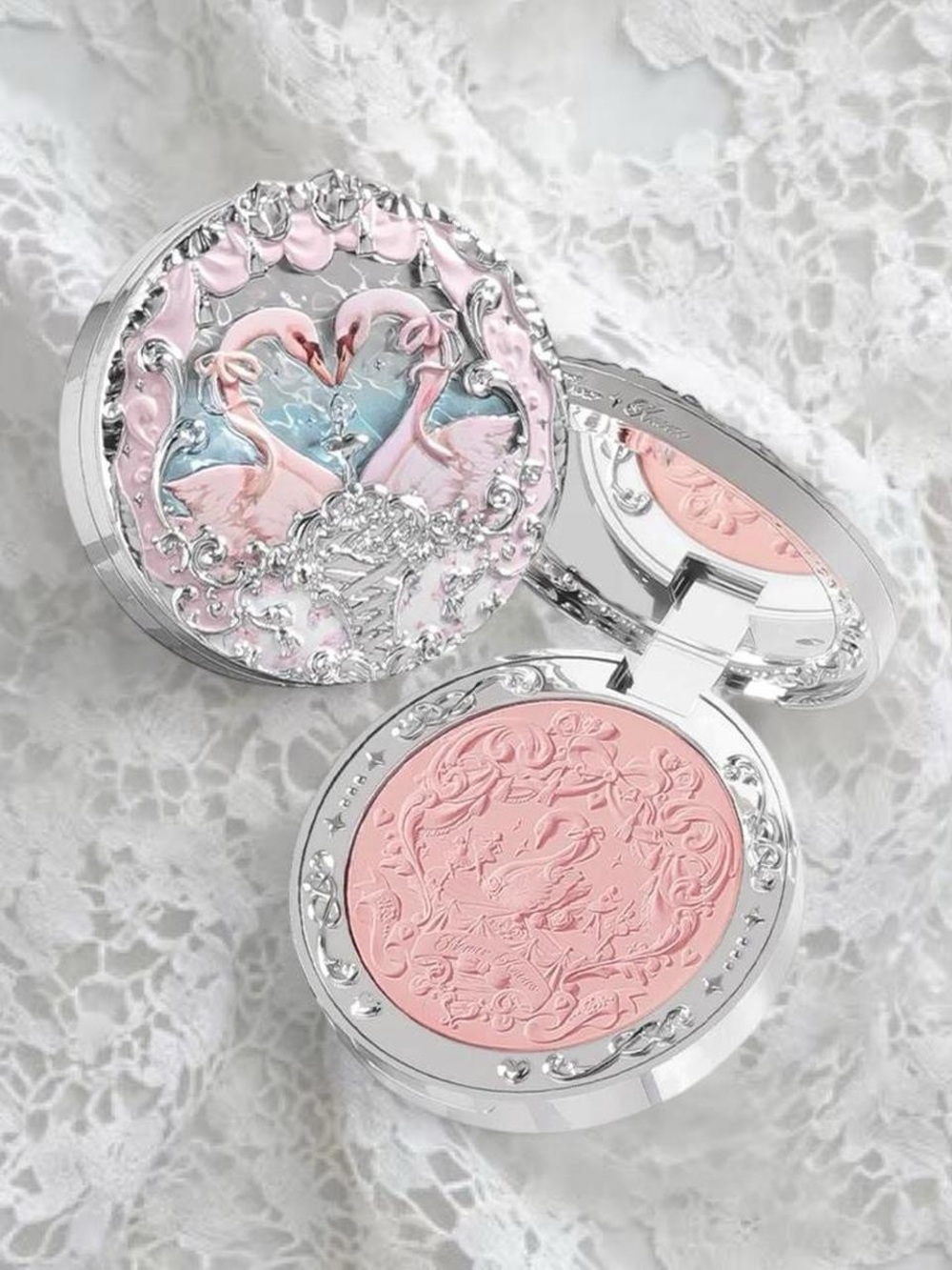 Flower Knows Swan Ballet Embossed Blush in Romanticism 🦢🎀